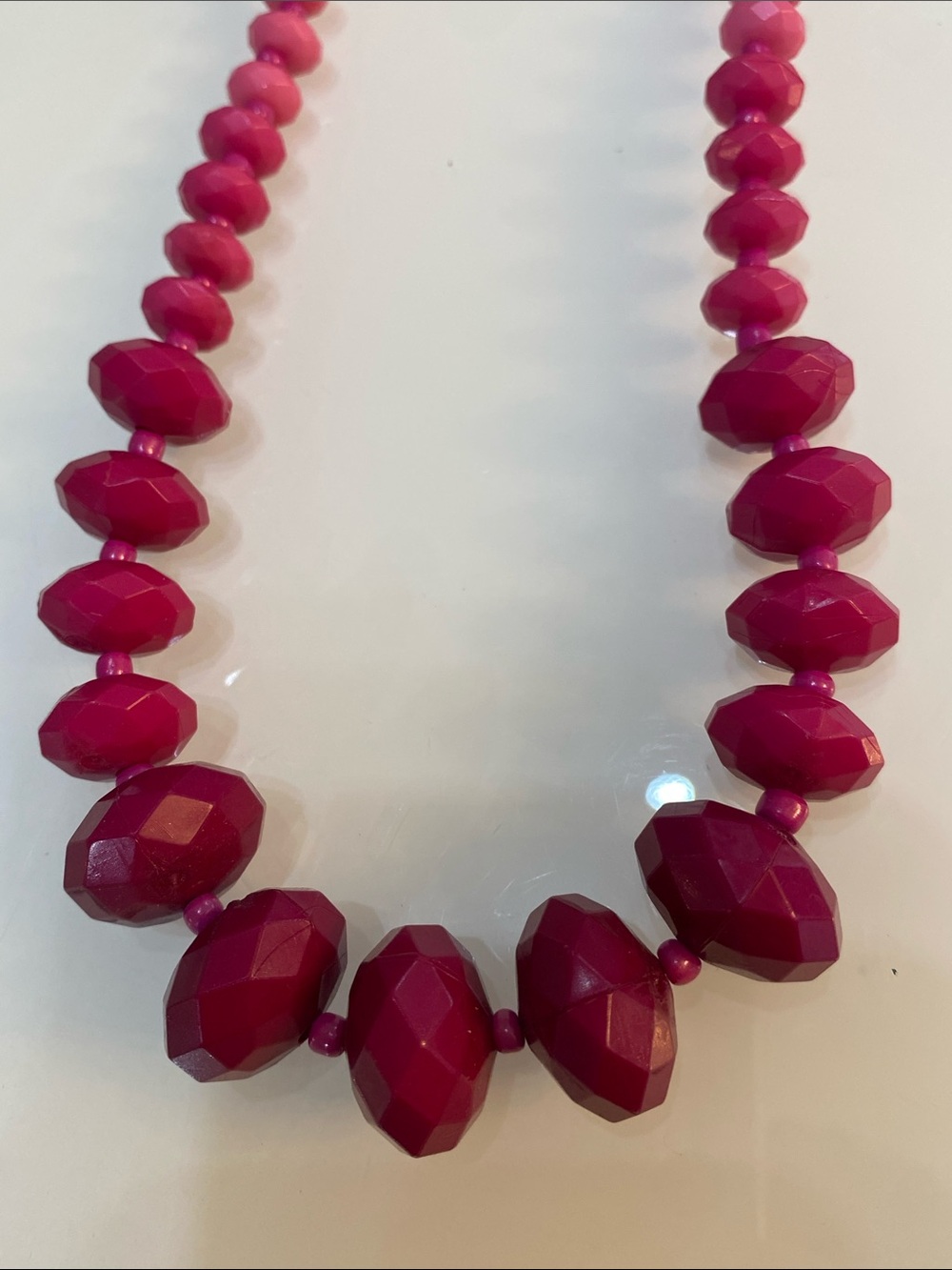 Pink statement necklace - Picture 3 of 6